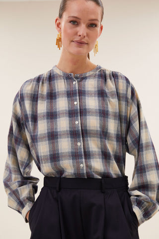 NYKA TOKYO CHECK BLOUSE