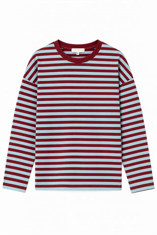 STRIPES TEE BORDEAUX