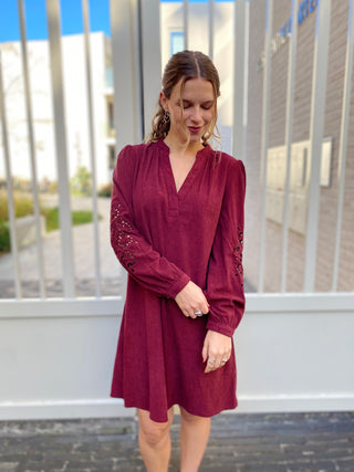 ZHARA DRESS BORDEAUX