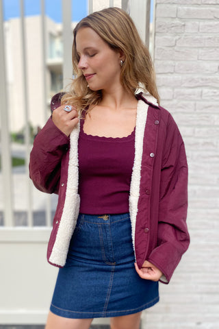 JENTHE JACKET BORDEAUX