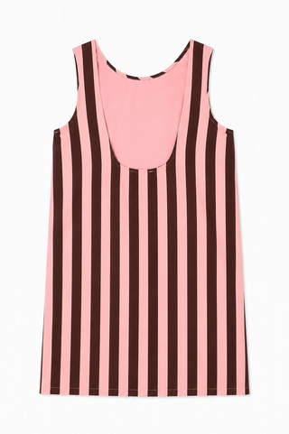 TARA DRESS PINK/ BORDEAUX