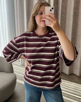 PELDA 3-4 TSHIRT FIG STRIPE