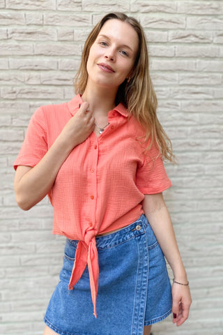 DEMI BLOUSE CORAL