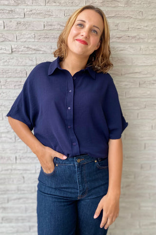 LILIANNE BLOUSE NAVY