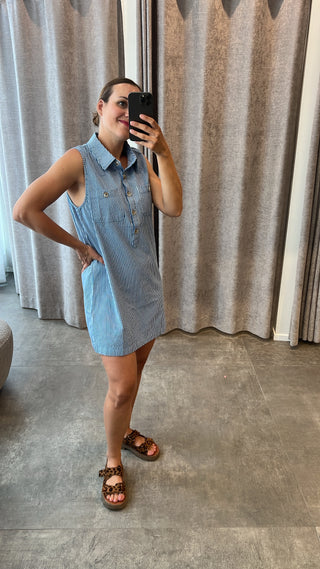 MOIRA DRESS BLUE
