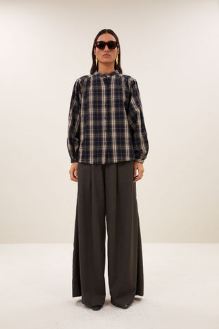 JAGGER CHECK BLOUSE