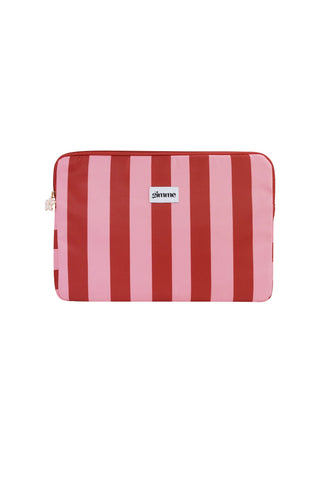 LAPTOP CASE PINK/BORDEAUX STRIPES