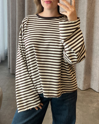LUT LS TEE COFFEE/BEIGE