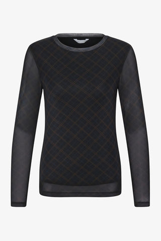 TOA TSHIRT DARK SAPPHIRE CHECK