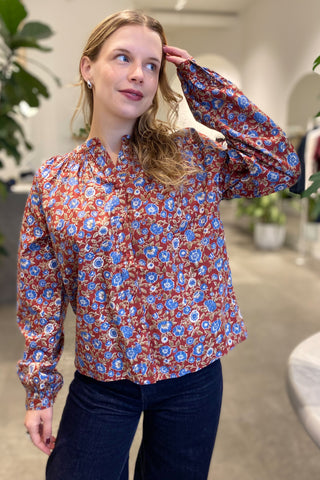 MUNA BLOUSE BORDEAUX