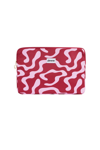 LAPTOP CASE PINK/BORDEAUX SWIRL
