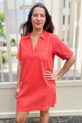 LUUKE DRESS CORAL