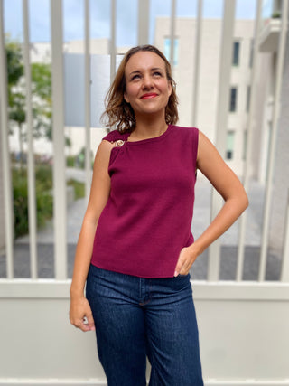 JULIA TOP BURGUNDY