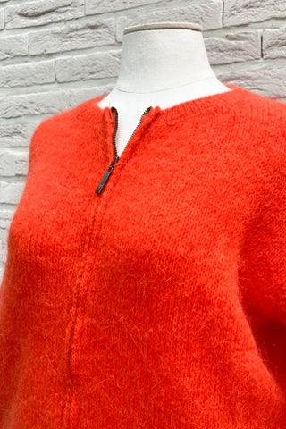 LOUIZA ZIPPER CARDIGAN SUNSET