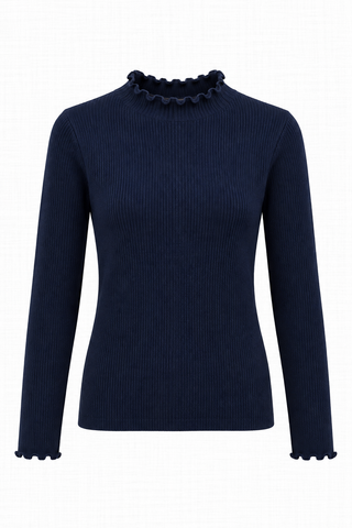 DOUTZEN LS TOP NAVY