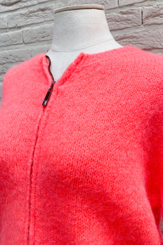 LOUIZA ZIPPER CARDIGAN NEON