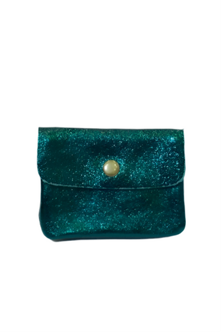 MINNIE GLITTER WALLET TEAL BLUE