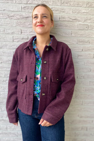 ISABEL COAT PLUM