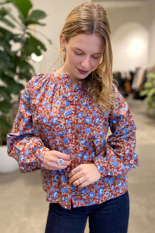 MUNA BLOUSE BORDEAUX