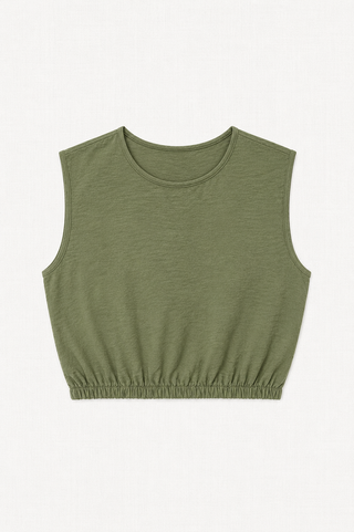 ILONA TOP KHAKI (MATCHING SET)