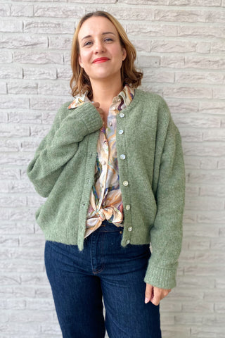 DALLY CARDIGAN OLIVE GREEN