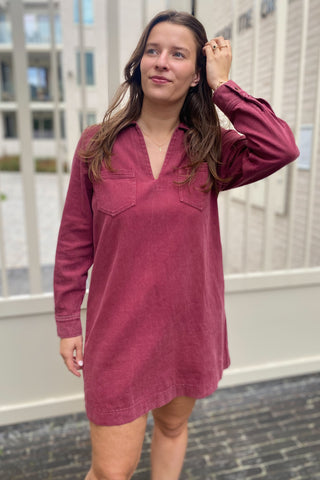LUUKE LS DRESS PLUM