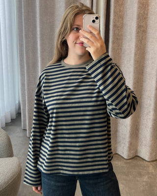 STRIPES TEE KHAKI