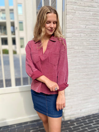ELODIE BLOUSE BORDEAUX