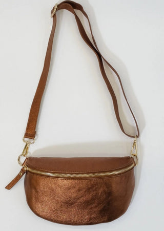 ANNIE GLITTER CROSSBODY BAG BRONZE