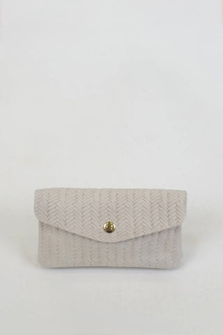 REBA WOVEN WALLET ECRU
