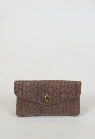 REBA WOVEN WALLET BROWN