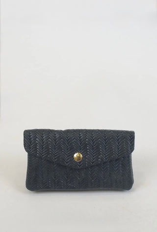 REBA WOVEN WALLET BLACK