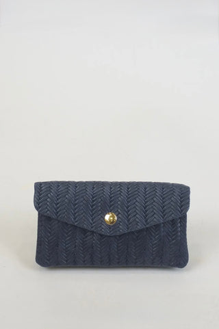 REBA WOVEN WALLET NAVY
