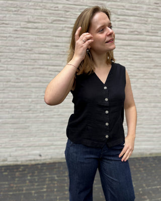 LAKKA WAISTCOAT BLACK