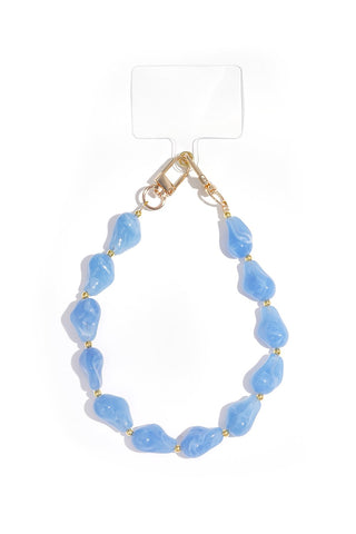 PHONE CORD SHORT STONE BLUE