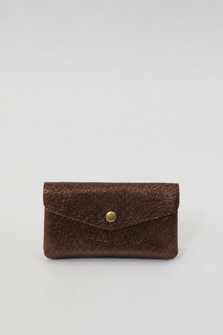 REBA GLITTER WALLET CHESTNUT