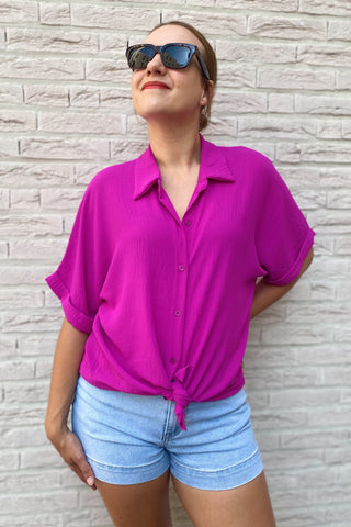 JISOO BLOUSE MAGENTA