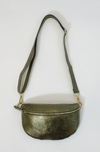 ANNIE GLITTER CROSSBODY BAG KHAKI