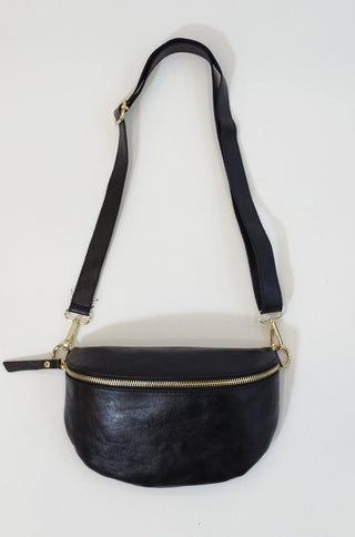 ANNIE GLITTER CROSSBODY BAG BLACK
