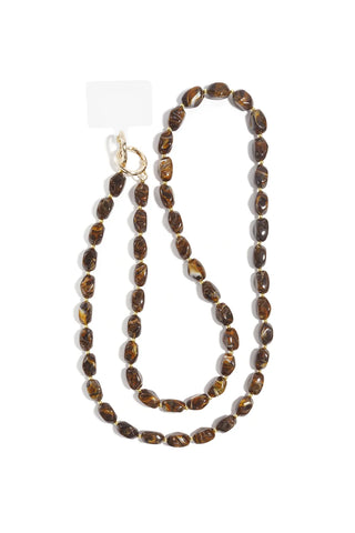 PHONE CORD BROWN STONE