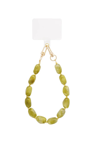 PHONE CORD SHORT MOSS STONE