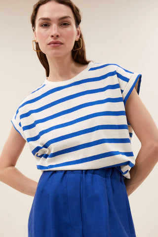 TOBI BLUE STRIPE TOP