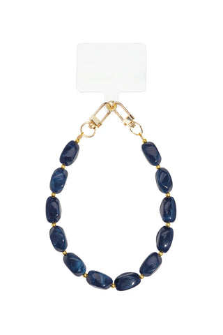 PHONE CORD SHORT NAVY STONE