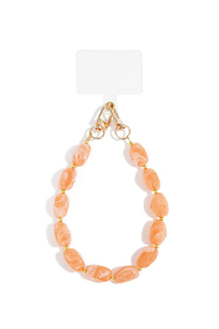 PHONE CORD SHORT PEACH STONE